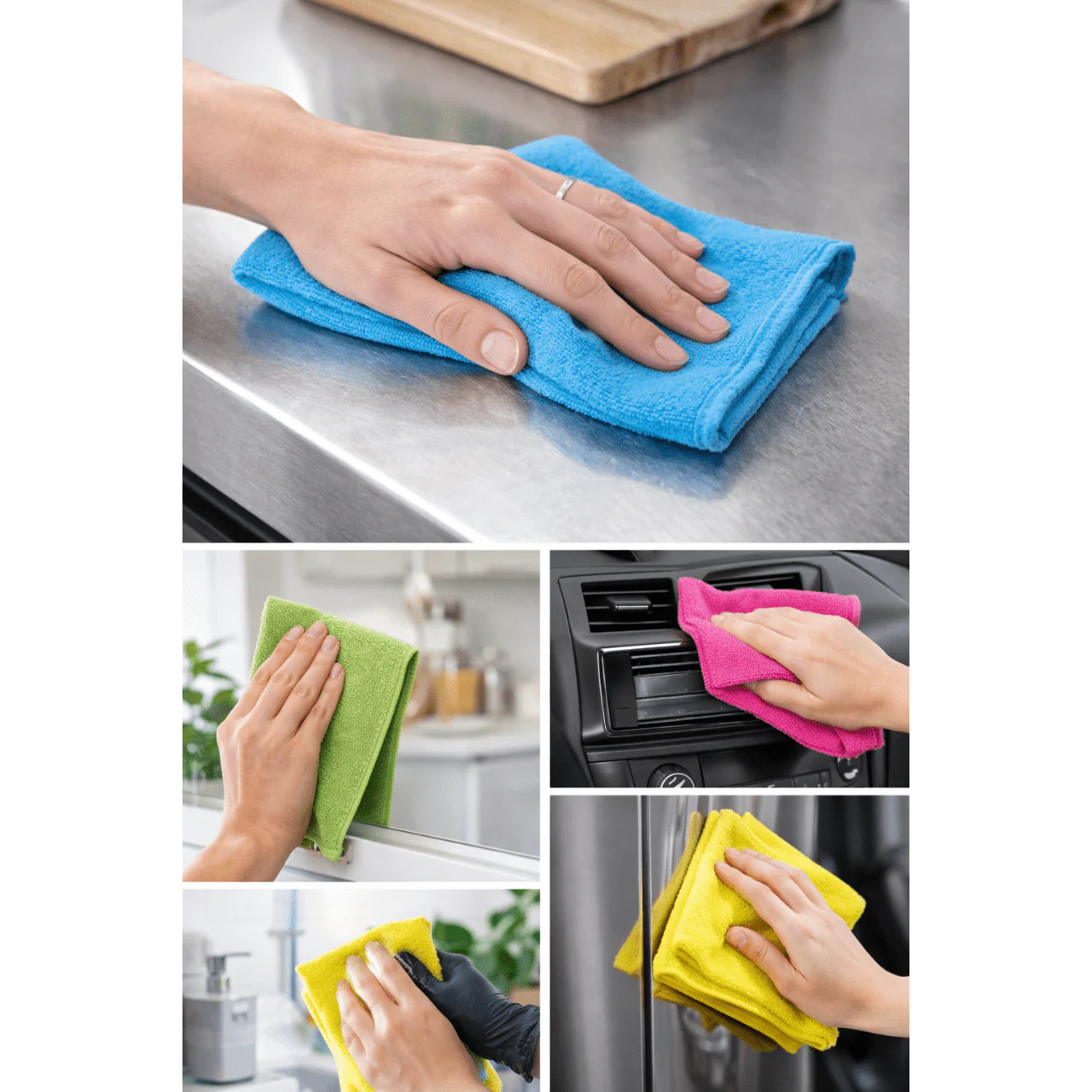 10-Pack Microfiber Cleaning Cloths – 35x35 cm (13.5x13.5") - Image 2