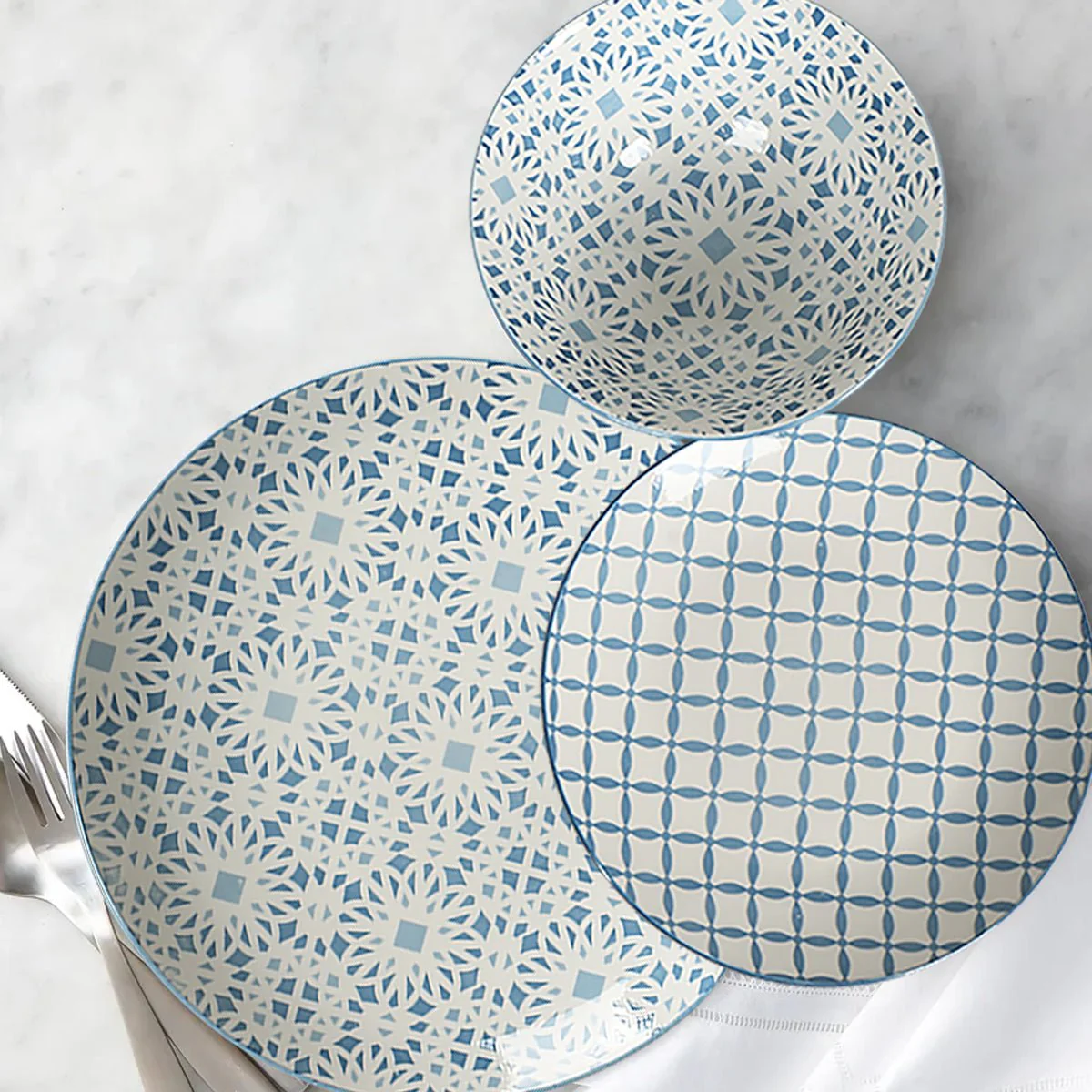 12pc Dinner Set Geo Print - Image 3