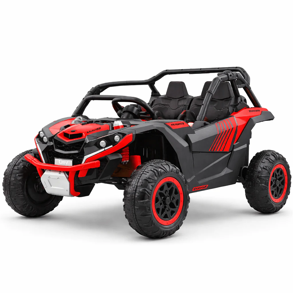 12V Electric Ride-On UTV Buggy with Remote Control, LED Lights & Working Doors - Image 3