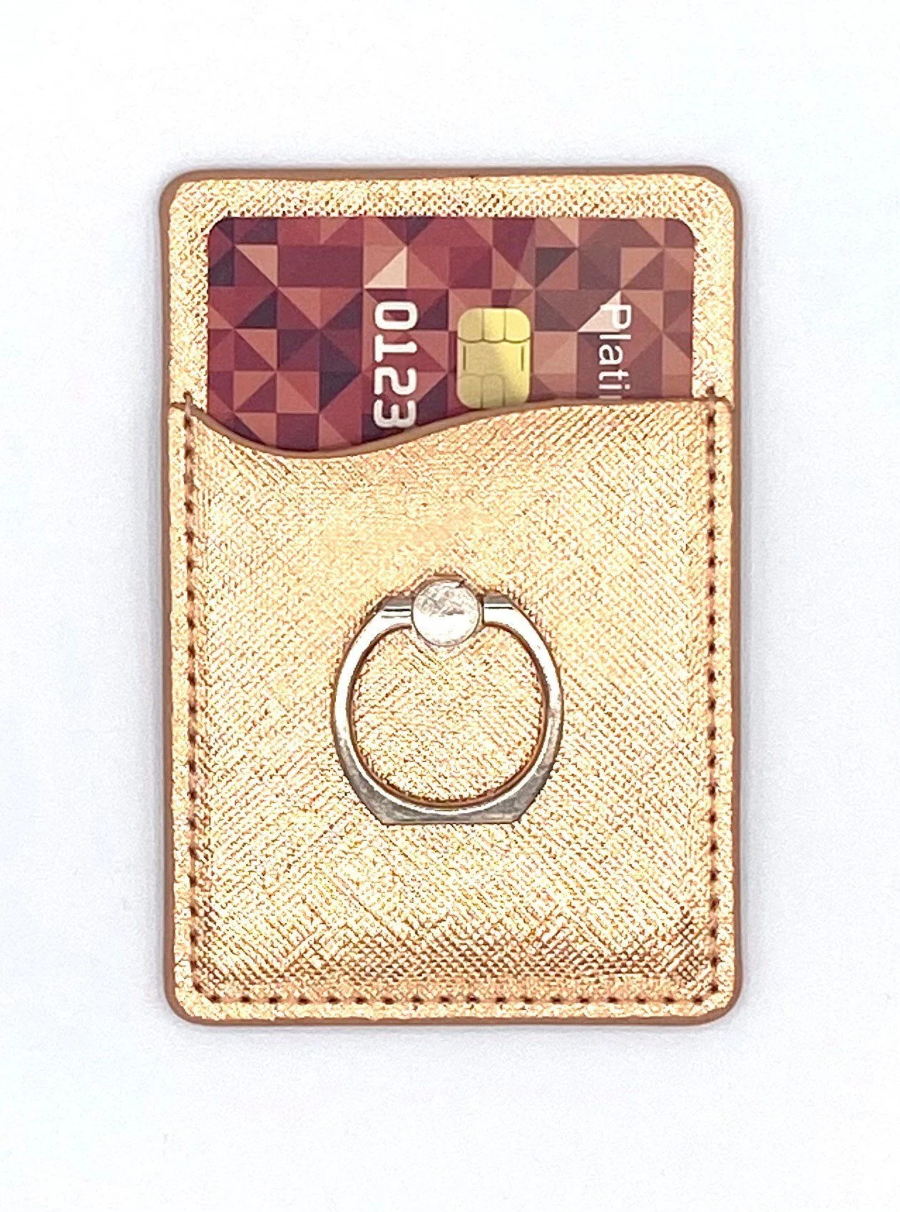 3 IN 1 CARD HOLDER & PHONE RING STAND FOR SMARTPHONES BLACK - Image 3