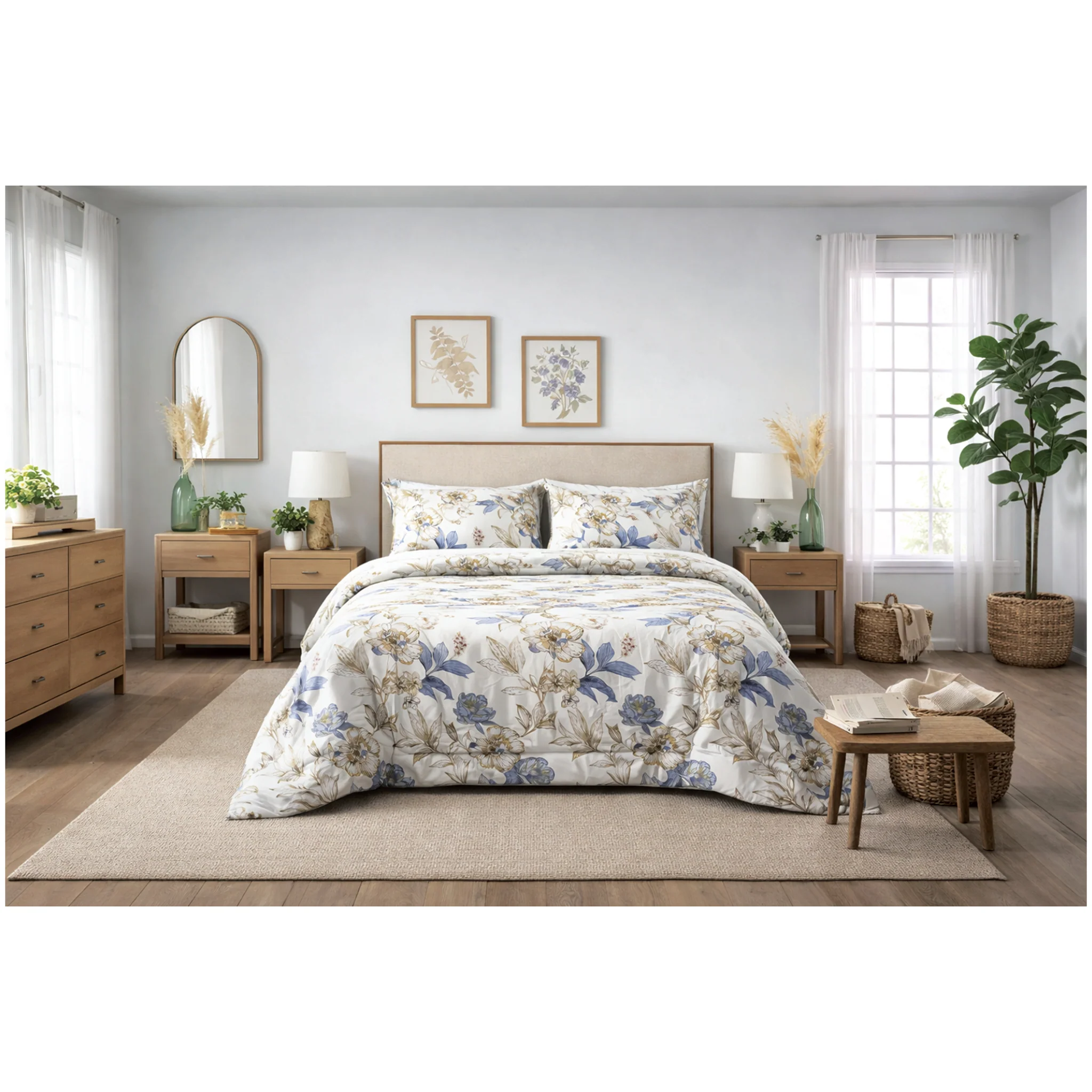 3Pcs Comforter Set FLORA