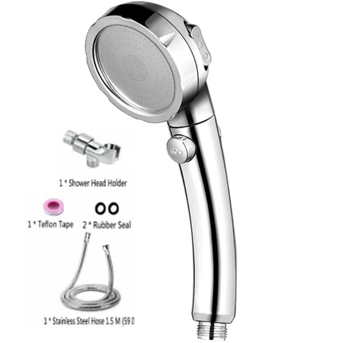 3 Setting Shower Head Set with Stop Button