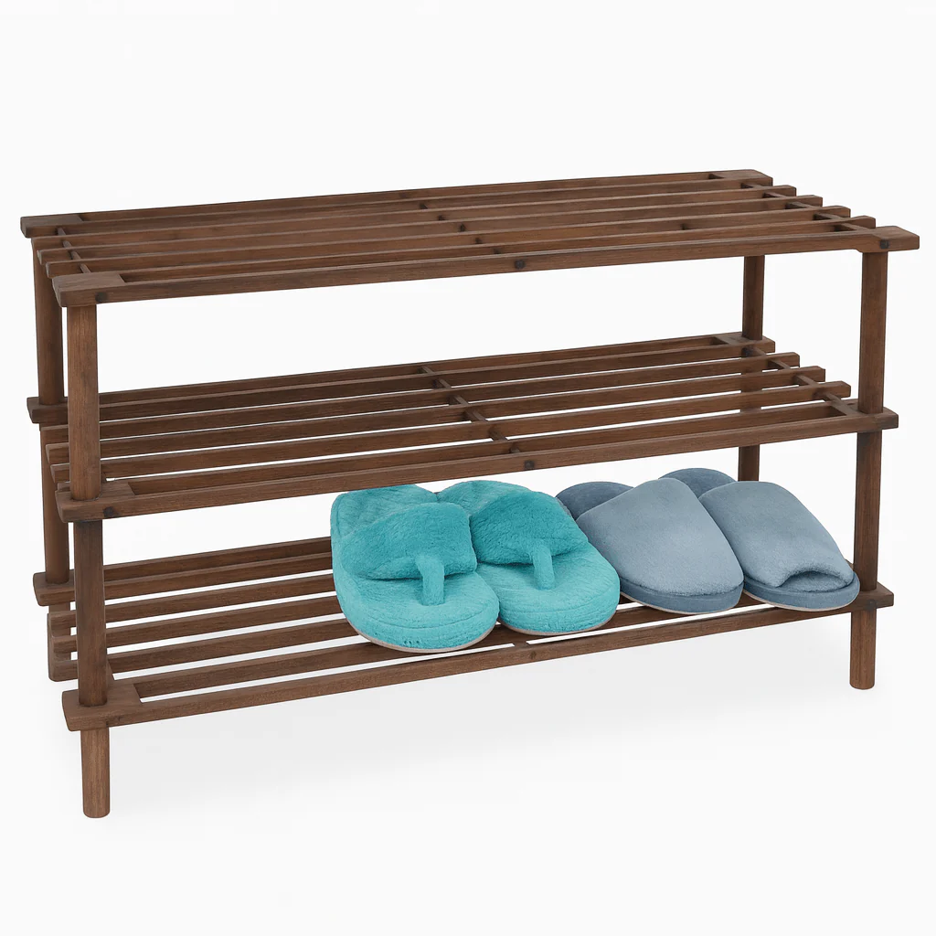 3 Tier Wooden Shoe Rack 25X19"