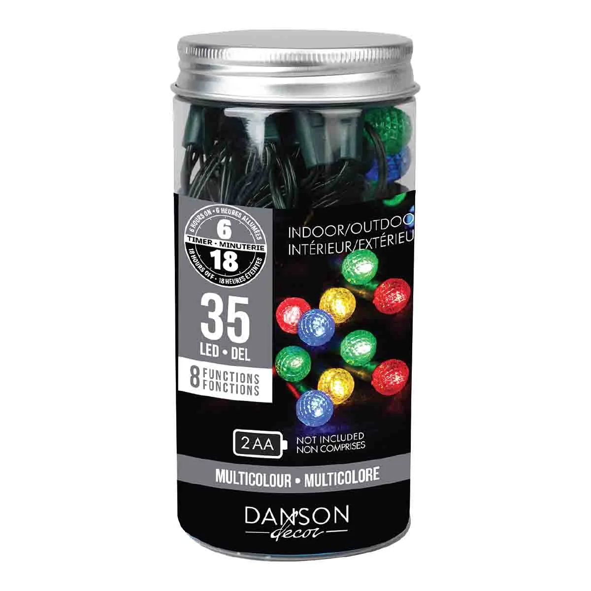Multicolor LED String Lights in Jar (35 Count)