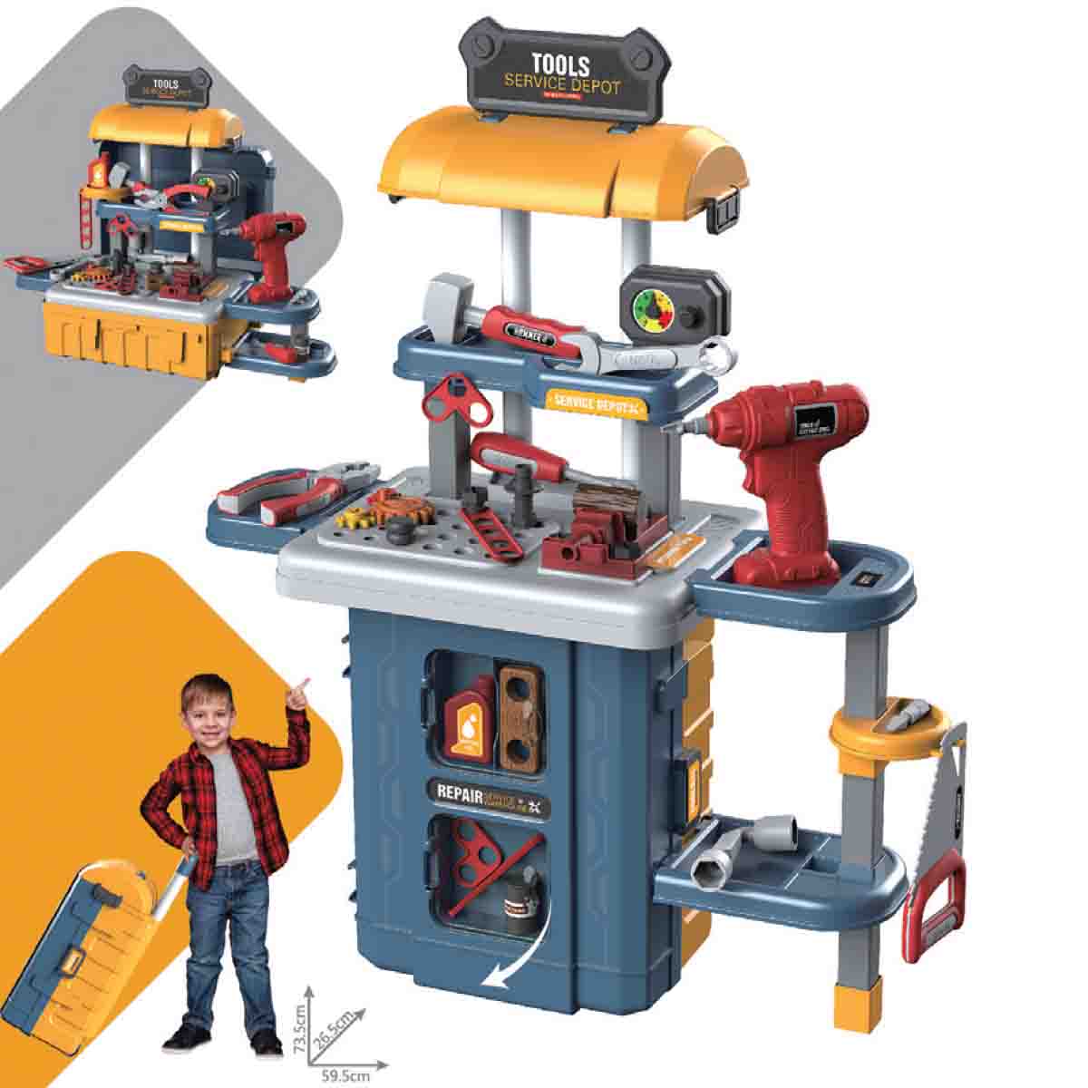 46PCS 3 in 1 Tool Table Luggage Set - Image 2