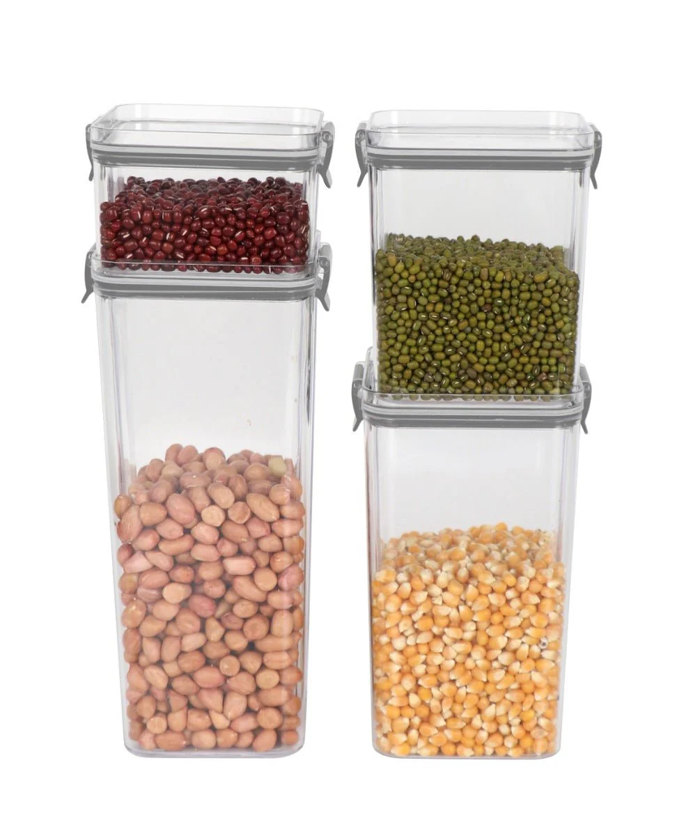 4pcs Airtight Plastic Container Set With Lid - Image 3