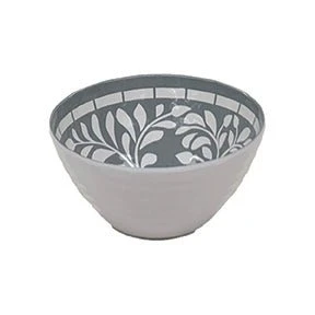 6in Salad Bowls S/4 Prt Grey Melamine