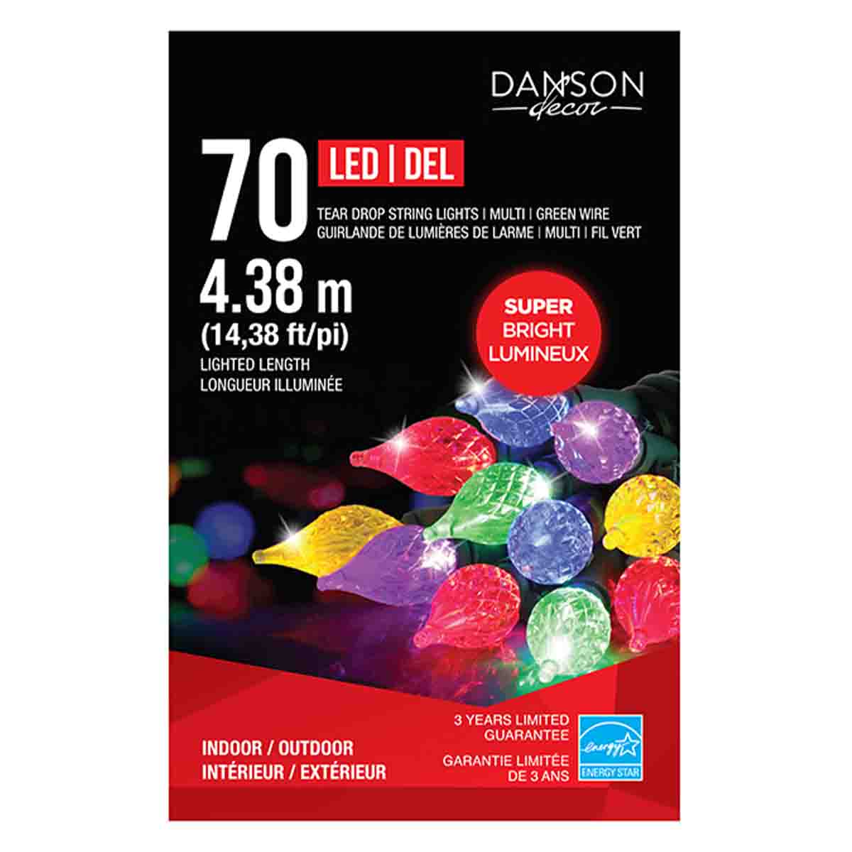 70 led Tear Drop Outdoor Facetted Lens