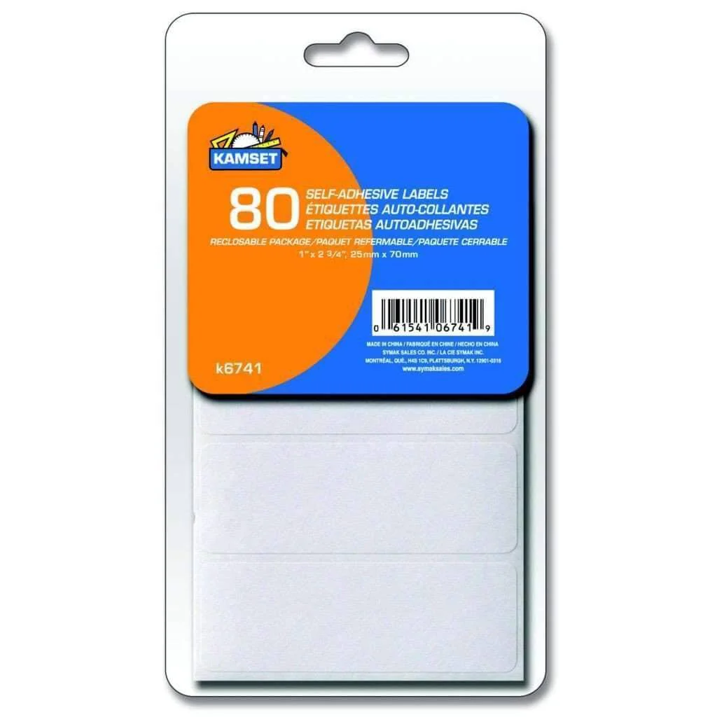 80 self-adhesive Labels 1"