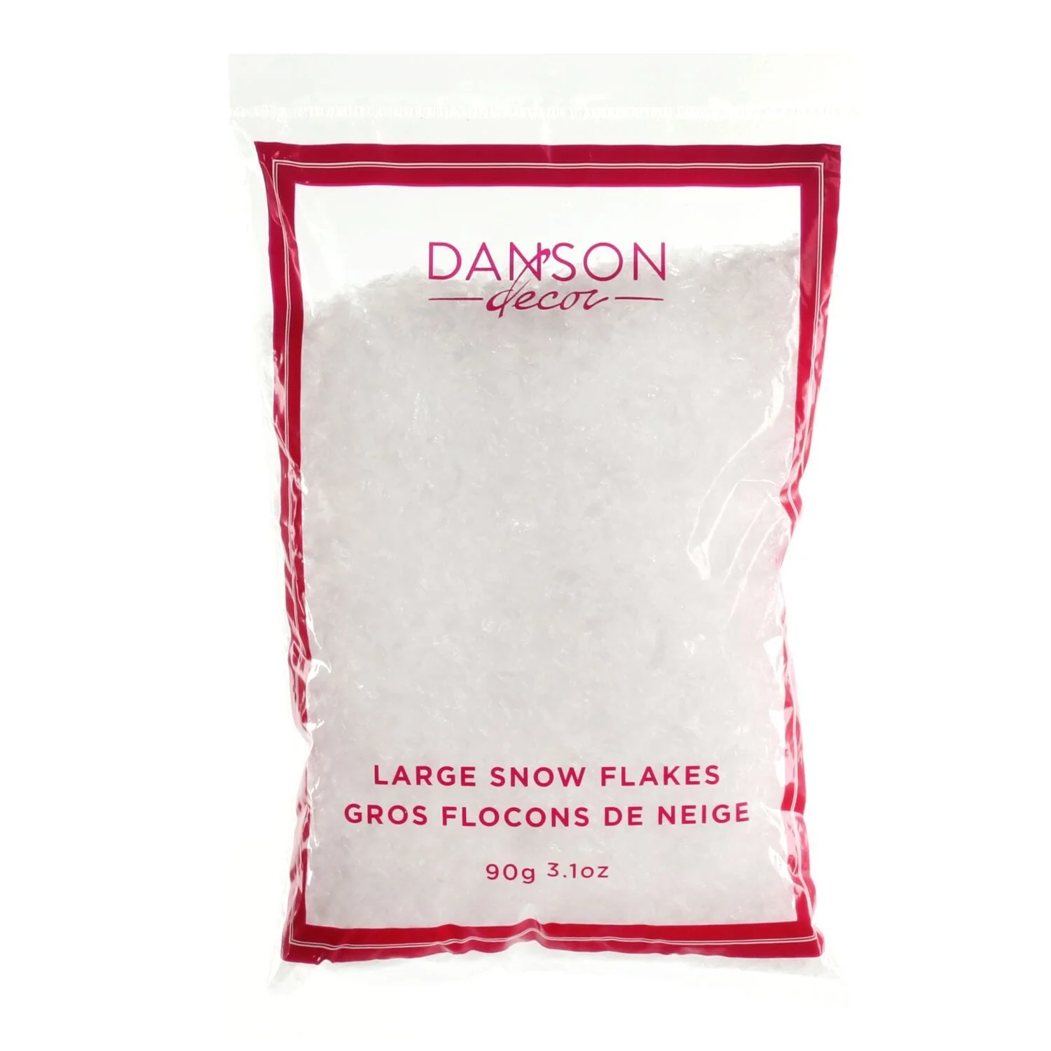 90G Bag Artificial Snow, Large Flakes