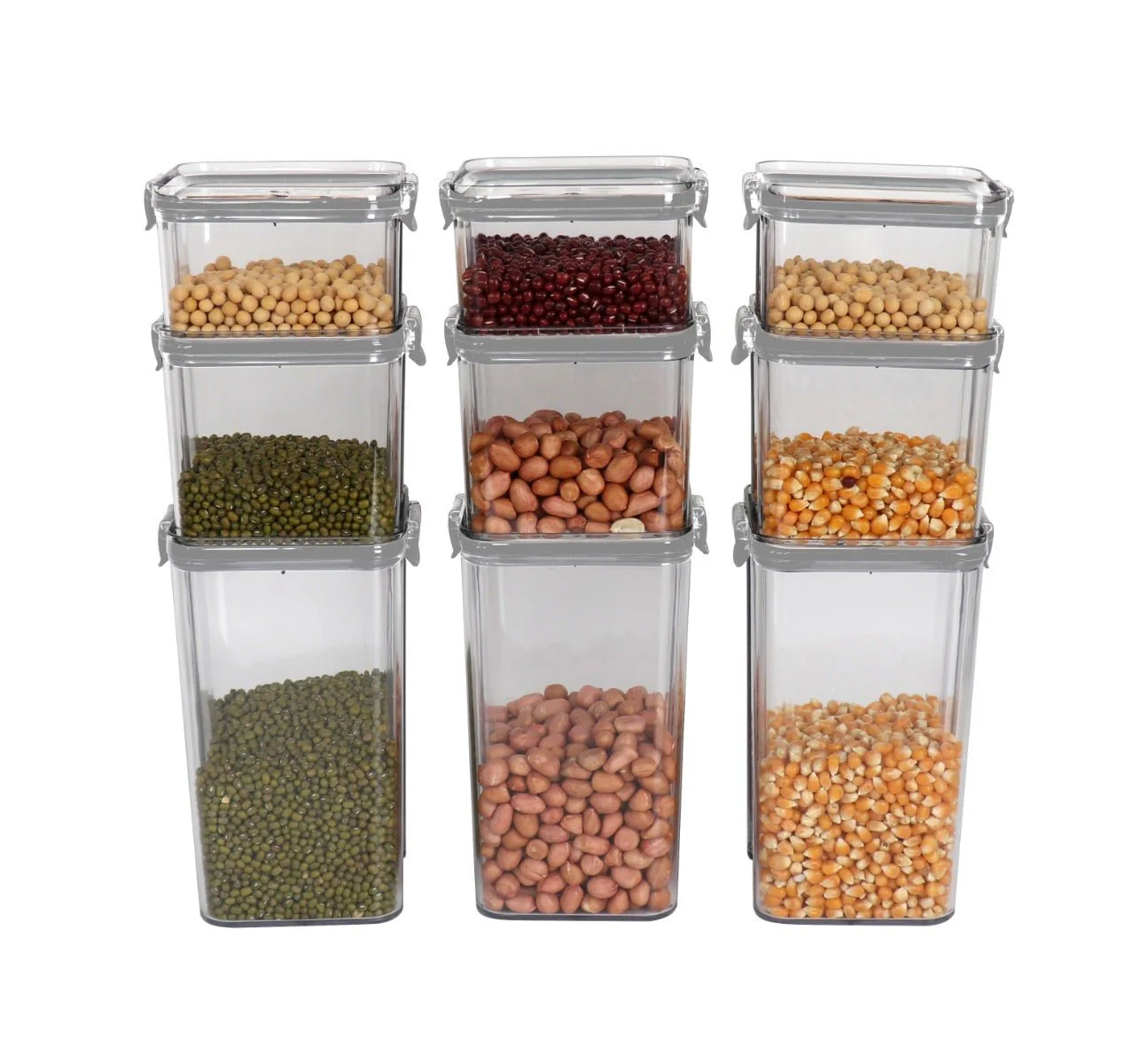 9pcs Airtight Container Set Grey - Image 2