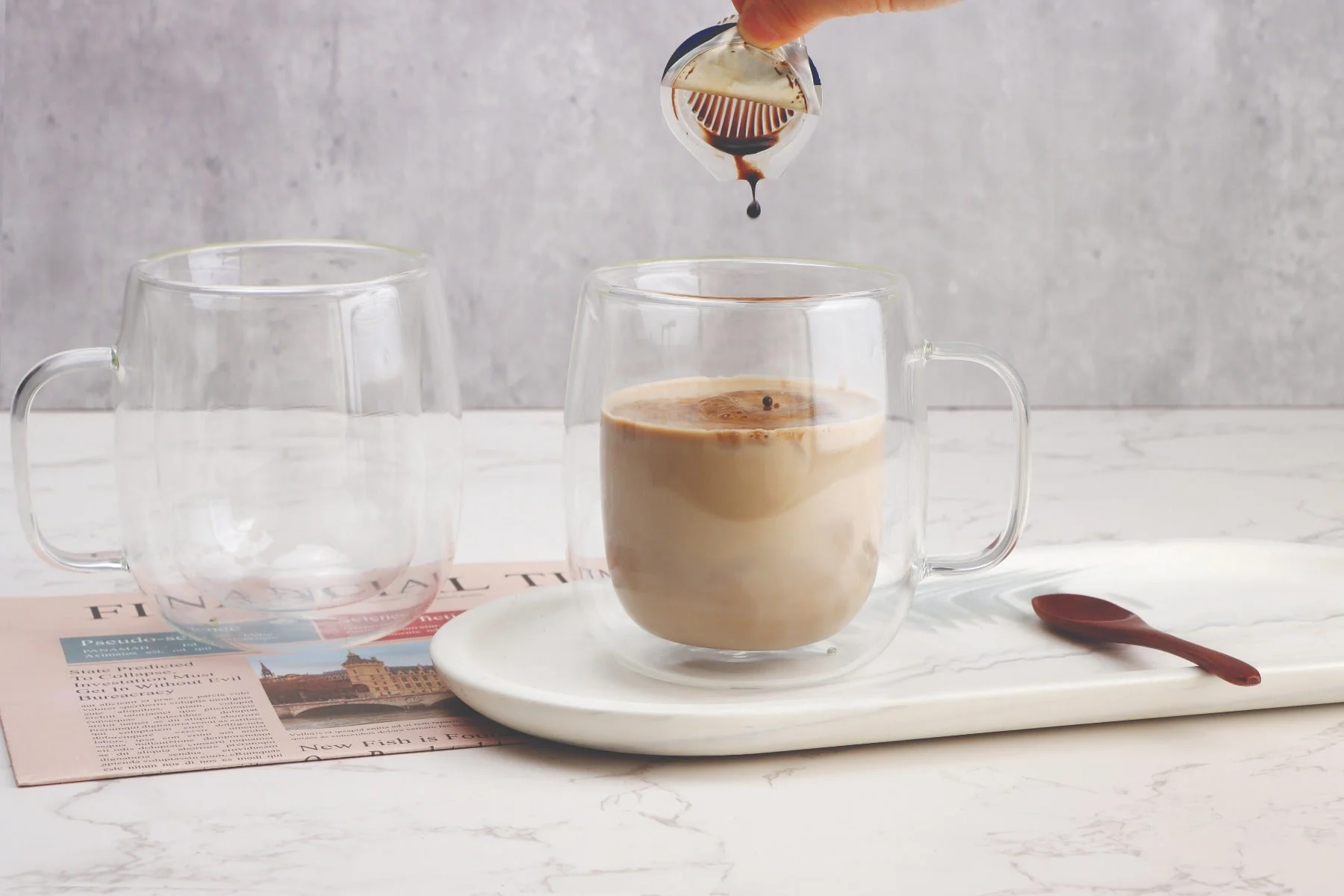 A La Cuisine - 2pcs Double Wall Coffee Mugs 465ml - Image 2