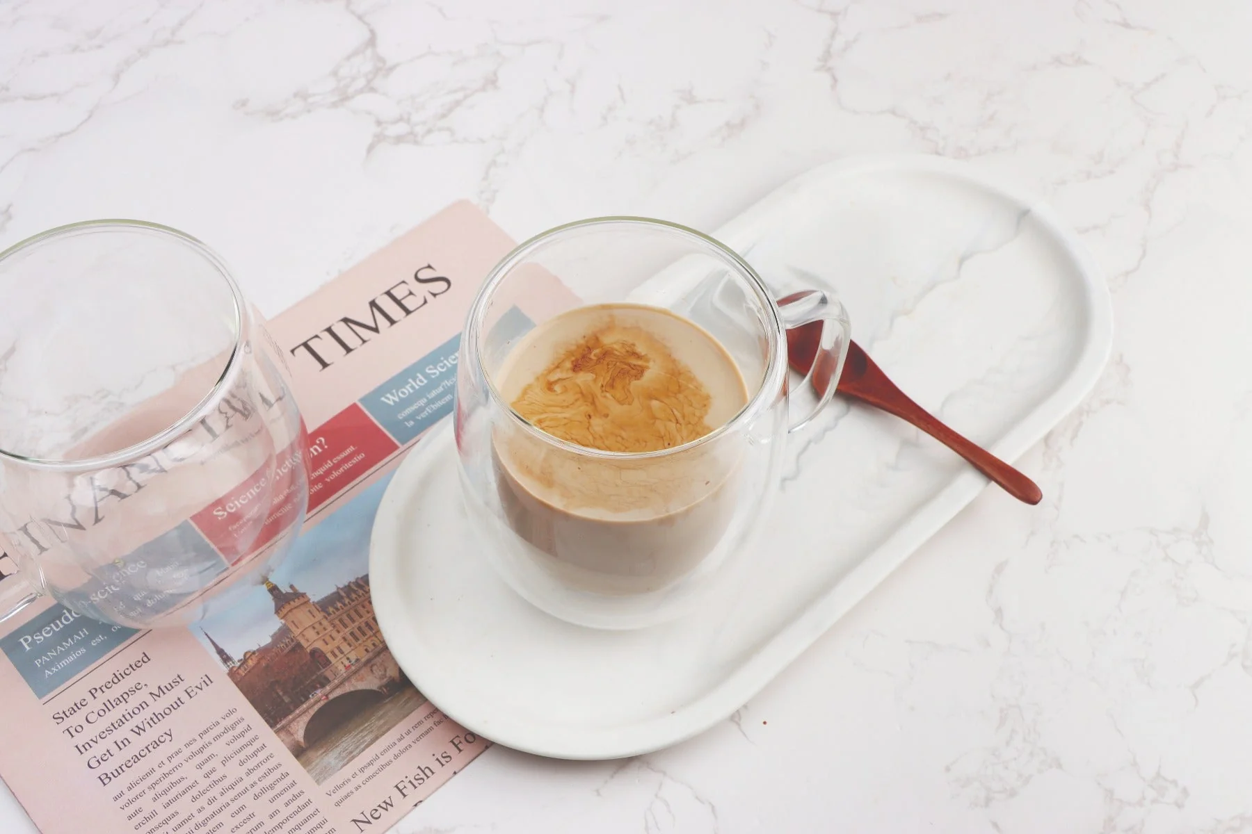 A La Cuisine - 2pcs Double Wall Coffee Mugs 465ml - Image 3