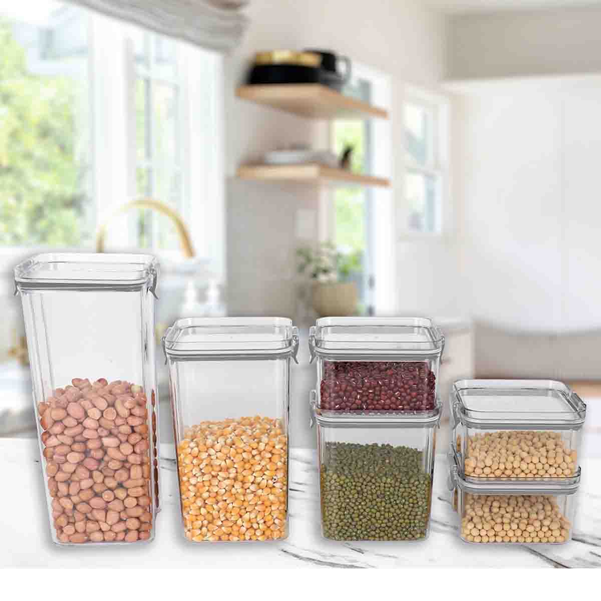 A La Cuisine - 6pcs Airtight Plastic Container Set With Lid