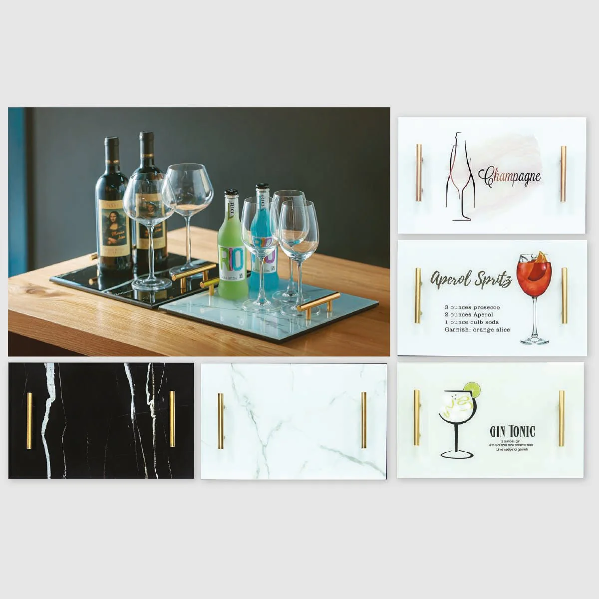 A LA CUISINE - Square Glass Tray