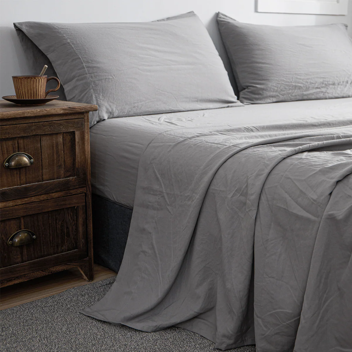 Adrien Lewis- Stone Washed Bamboo Feel Sheet Set - Image 15