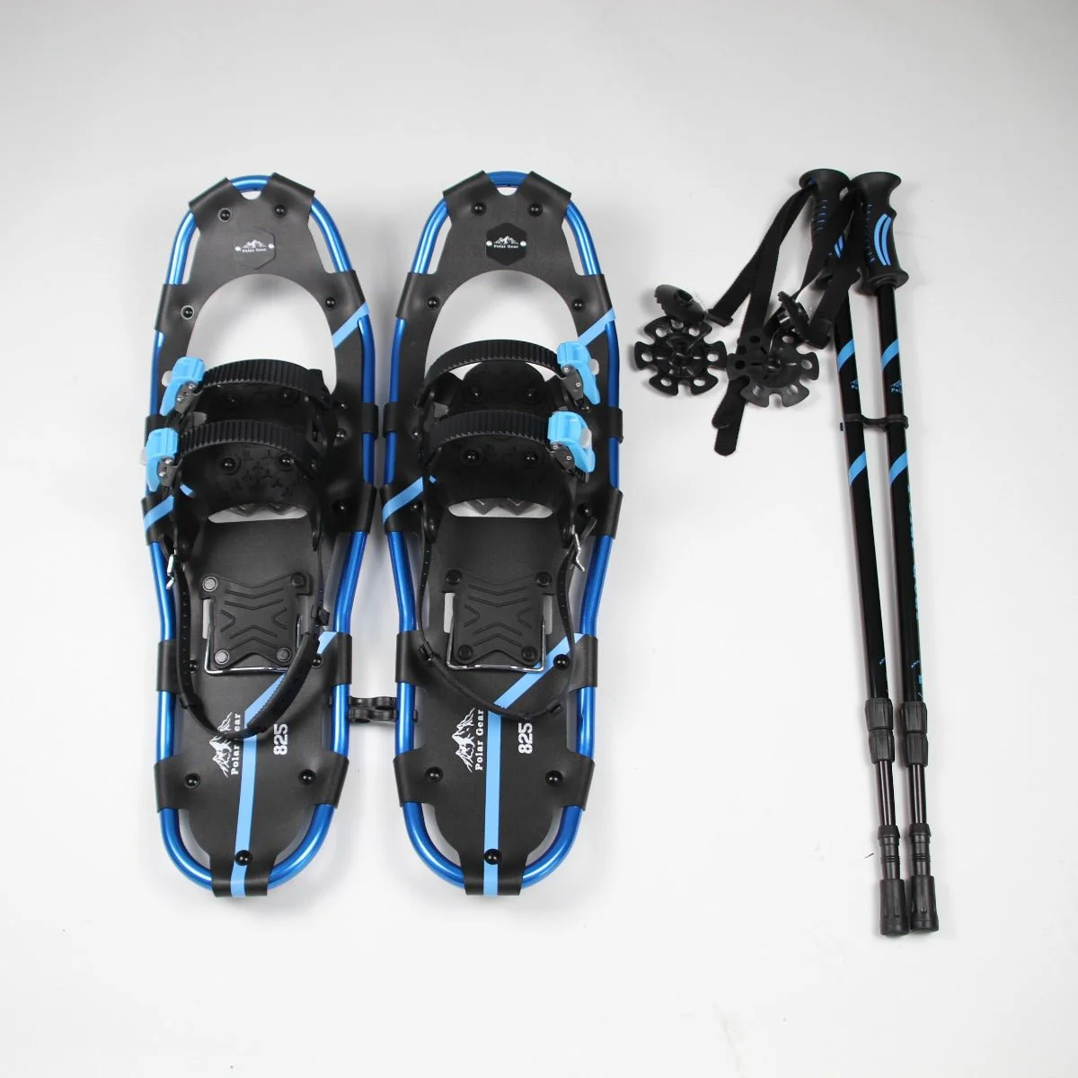 Adult Snowshoes (Blue 8 x 26 in) & Trekking Pole In a Bag Set - Image 10