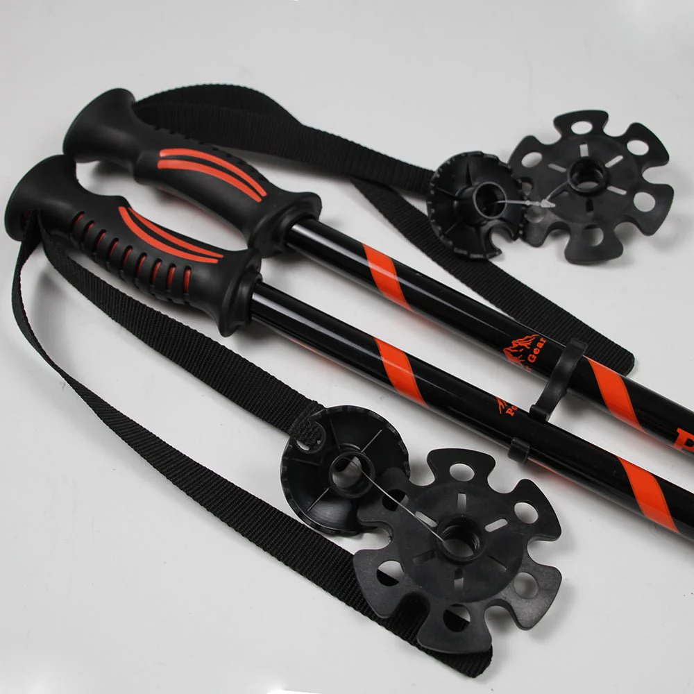 Adult Snowshoes (Red 8 x 21 in) & Trekking Pole In a Bag - Image 7