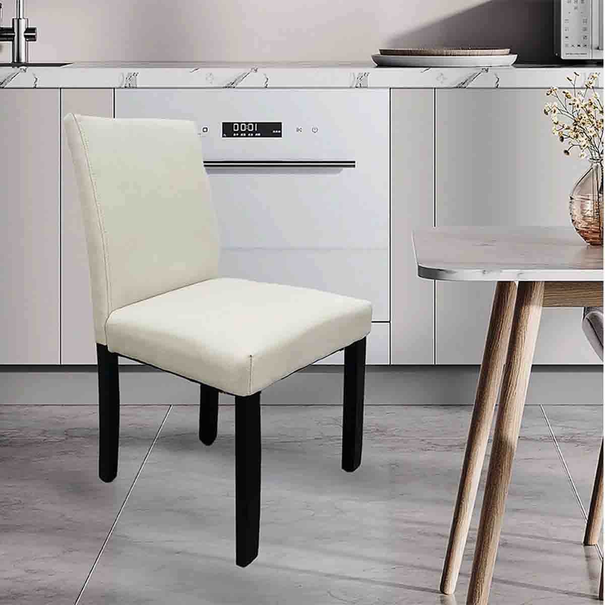 Atelier Du Nord - Benson Premium Linen Fabric Dining Chair - Image 3