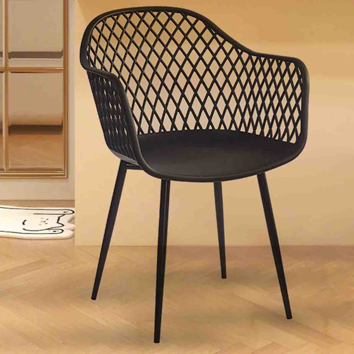ATELIER DU NORD -Zaragoza Armchair Powder Coated  Black Legs - Image 3