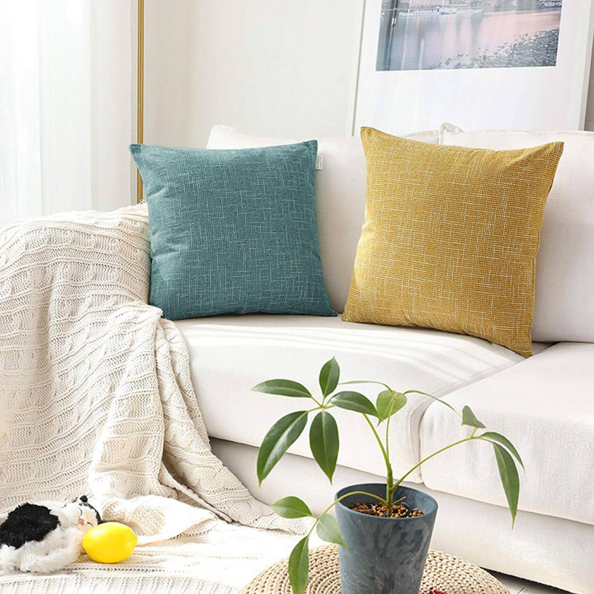 AUSTEN - Faux Linen Decorative Cushion