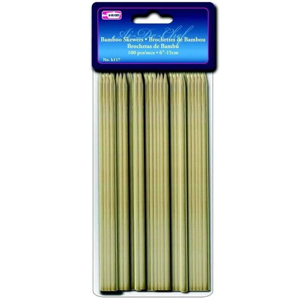 100 Bamboo Skewers | 6"