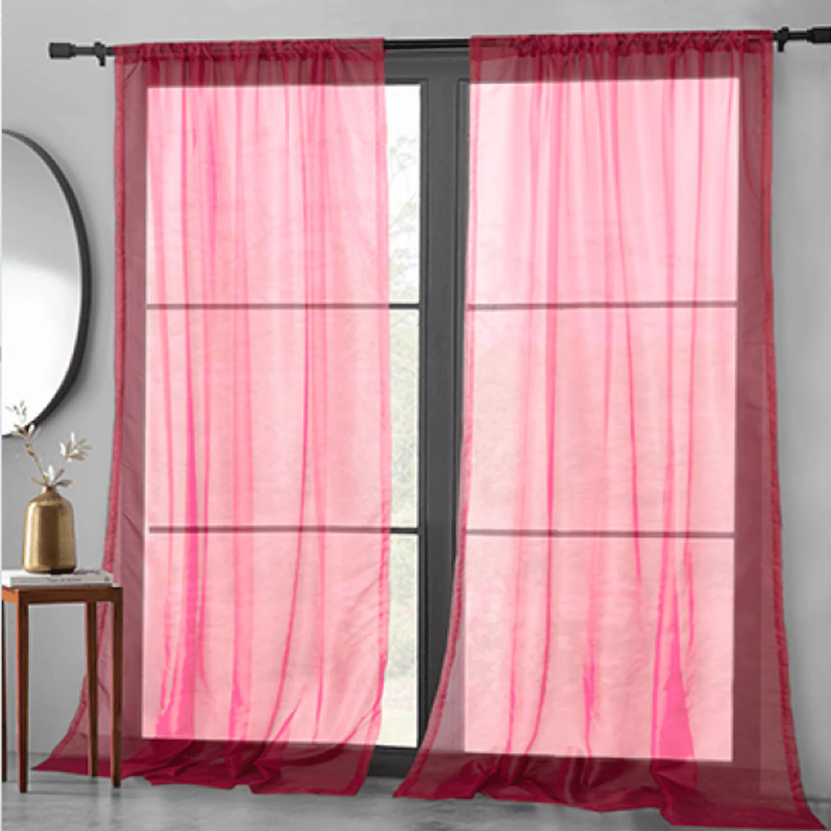 Basic Elegance – 2-Pack Sheer Pole Top Curtain Panels - Image 5