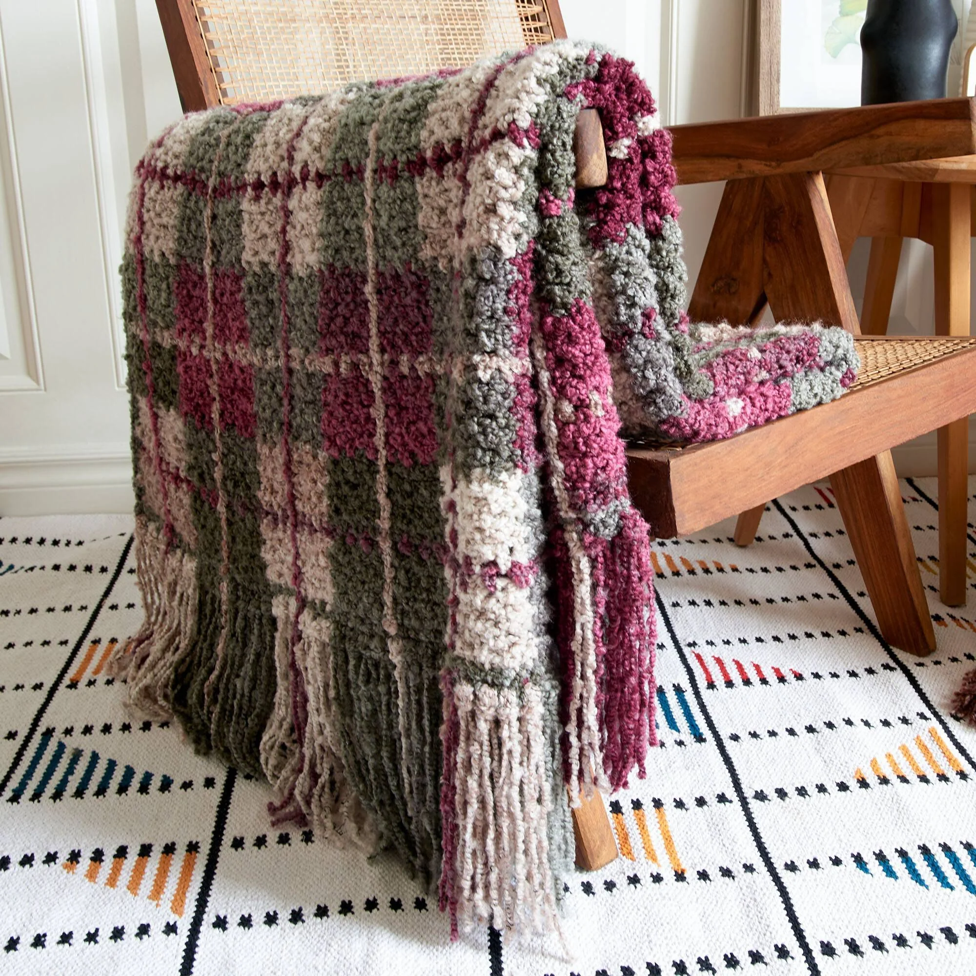 Bernat Handicrafter Cotton Yarn Purple Perk Ombre - Image 4