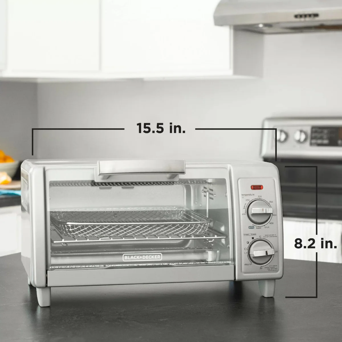BLACK+DECKER | Crisp 'N Bake Air Fry 4-Slice Toaster Oven - Image 2
