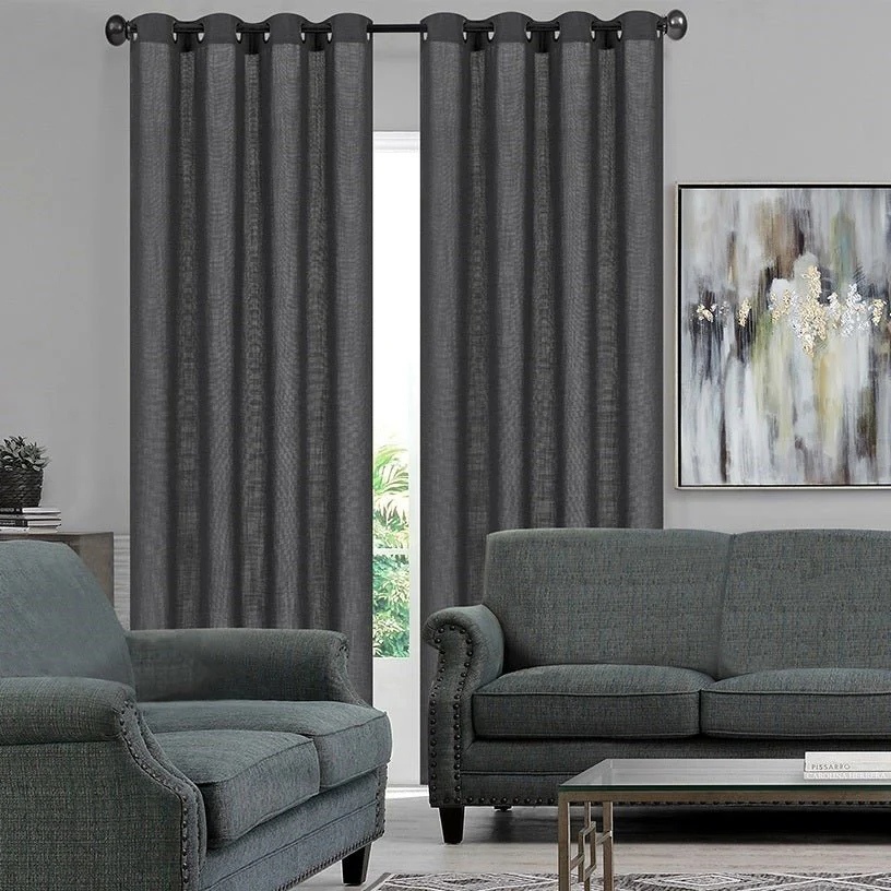 Bordeaux - Faux Linen Grommet Panel - Image 2