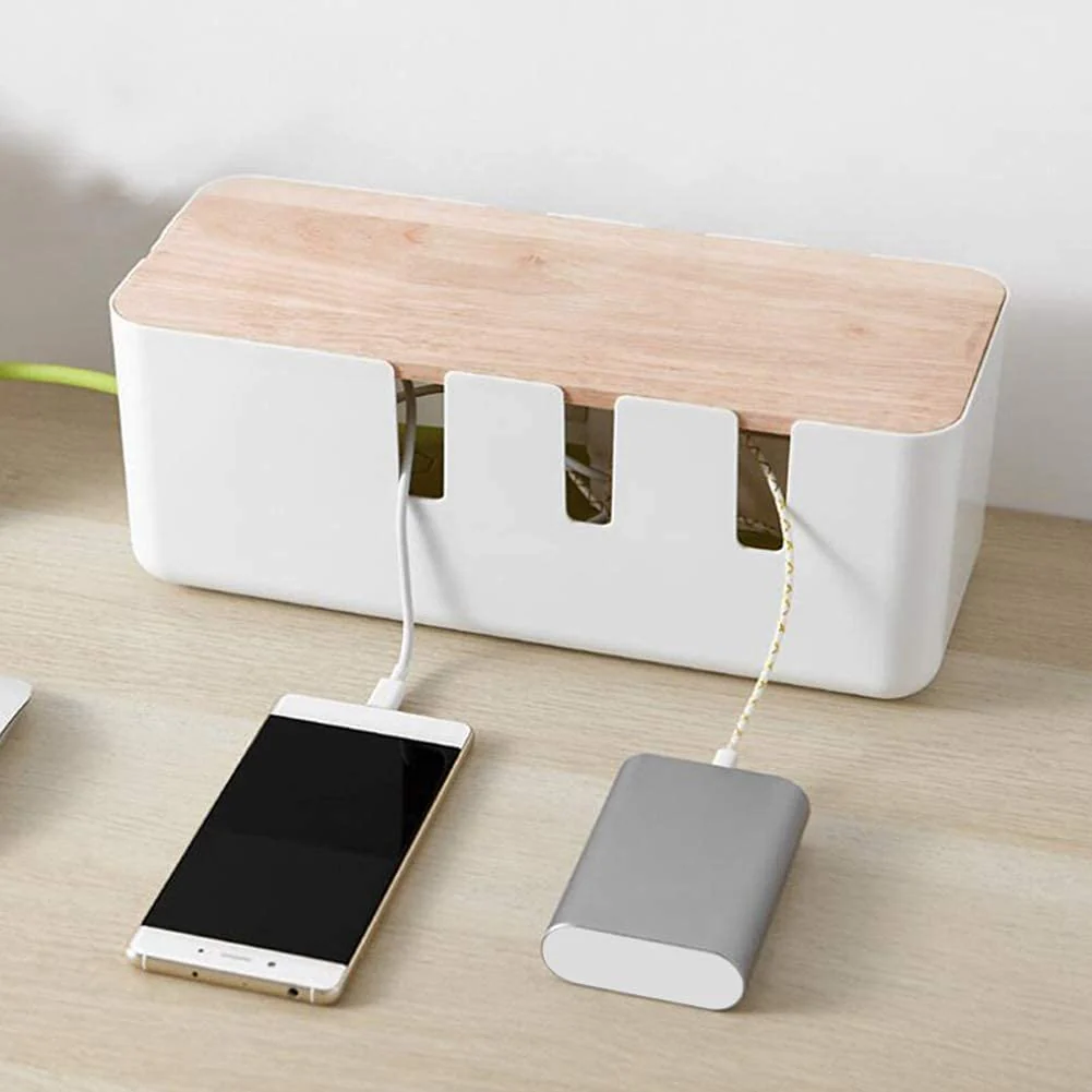Cable Organizer with Bamboo Lid - Image 4