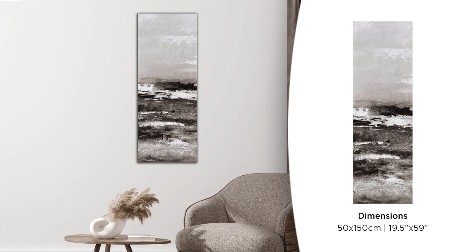 CANVAS 50X150 ABSTRACT WAVE LAYER - Image 2