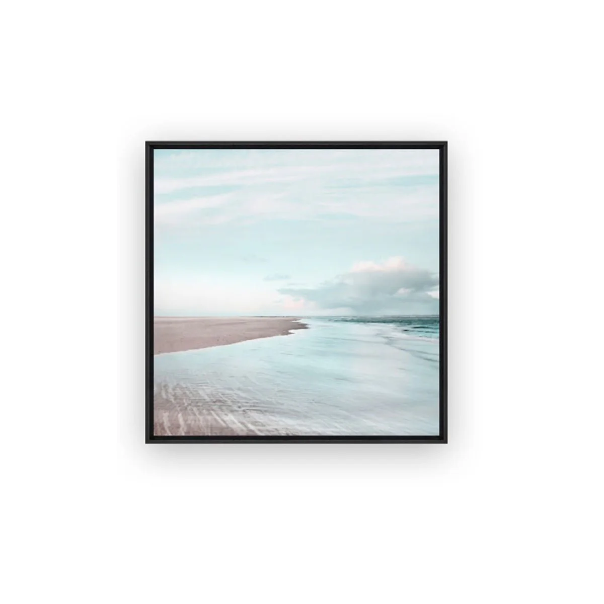 Canvas Framed Cloudy Beach - Image 2