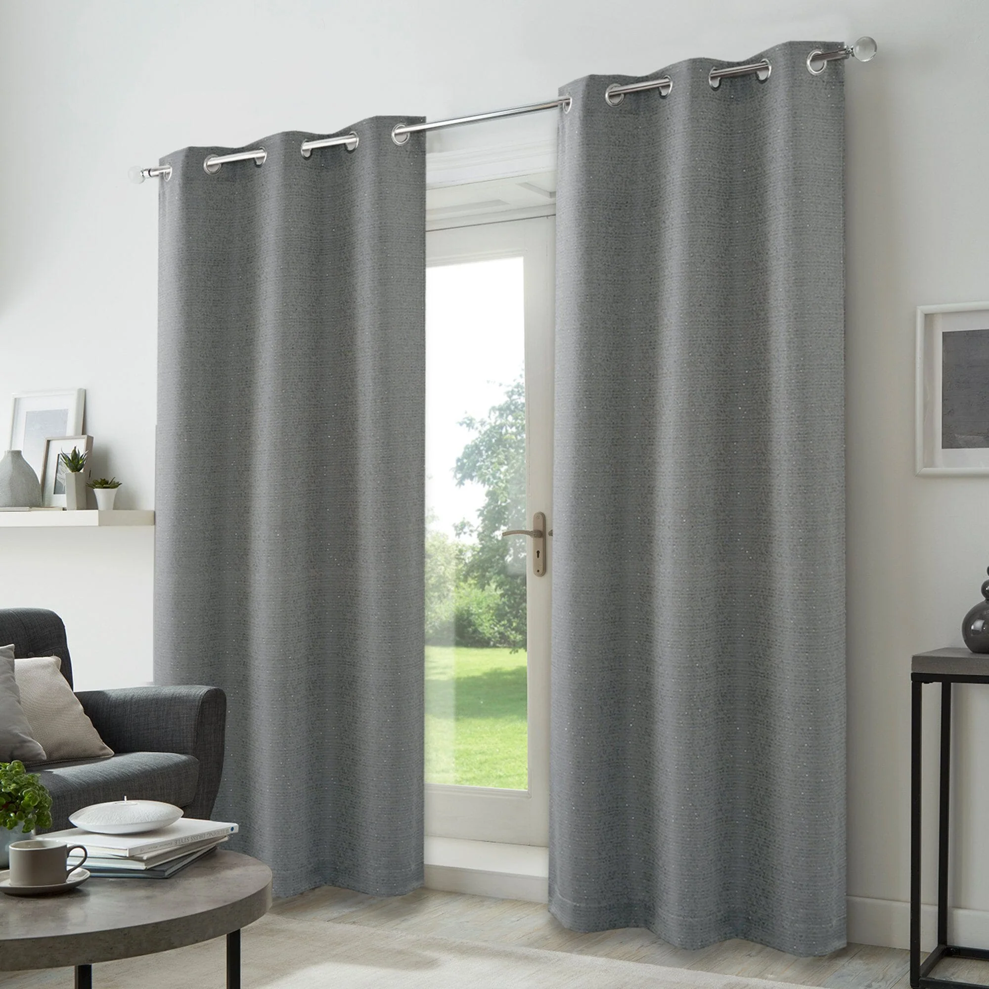 Carlton - Set of 2 Jacquard Grommet Top Panels - Image 4