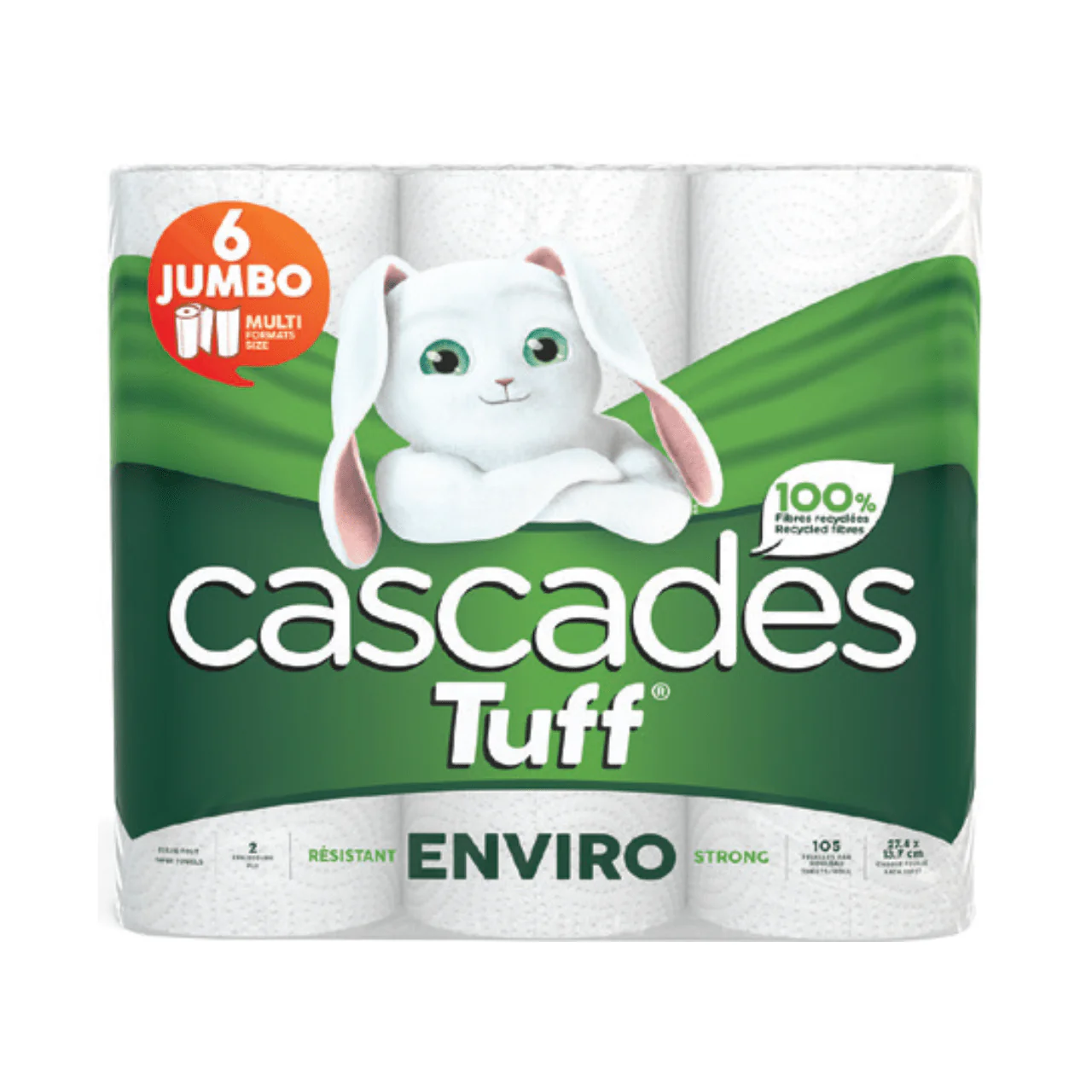 Cascades Tuff Enviro Jumbo Paper Towels – 6 Rolls