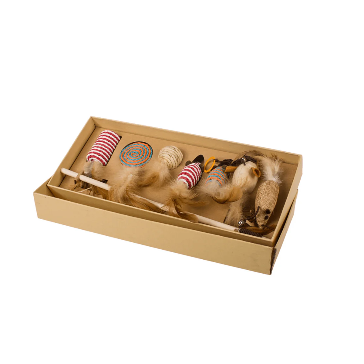 Cat Feathered Toy W/stick & Rope - Image 3