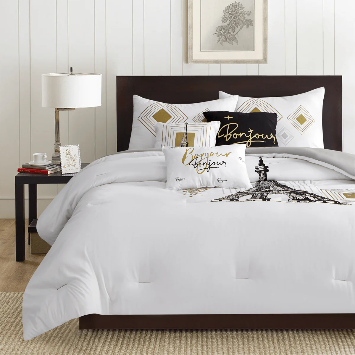 Chloe Paris- Comforter White/black/gold - Image 2