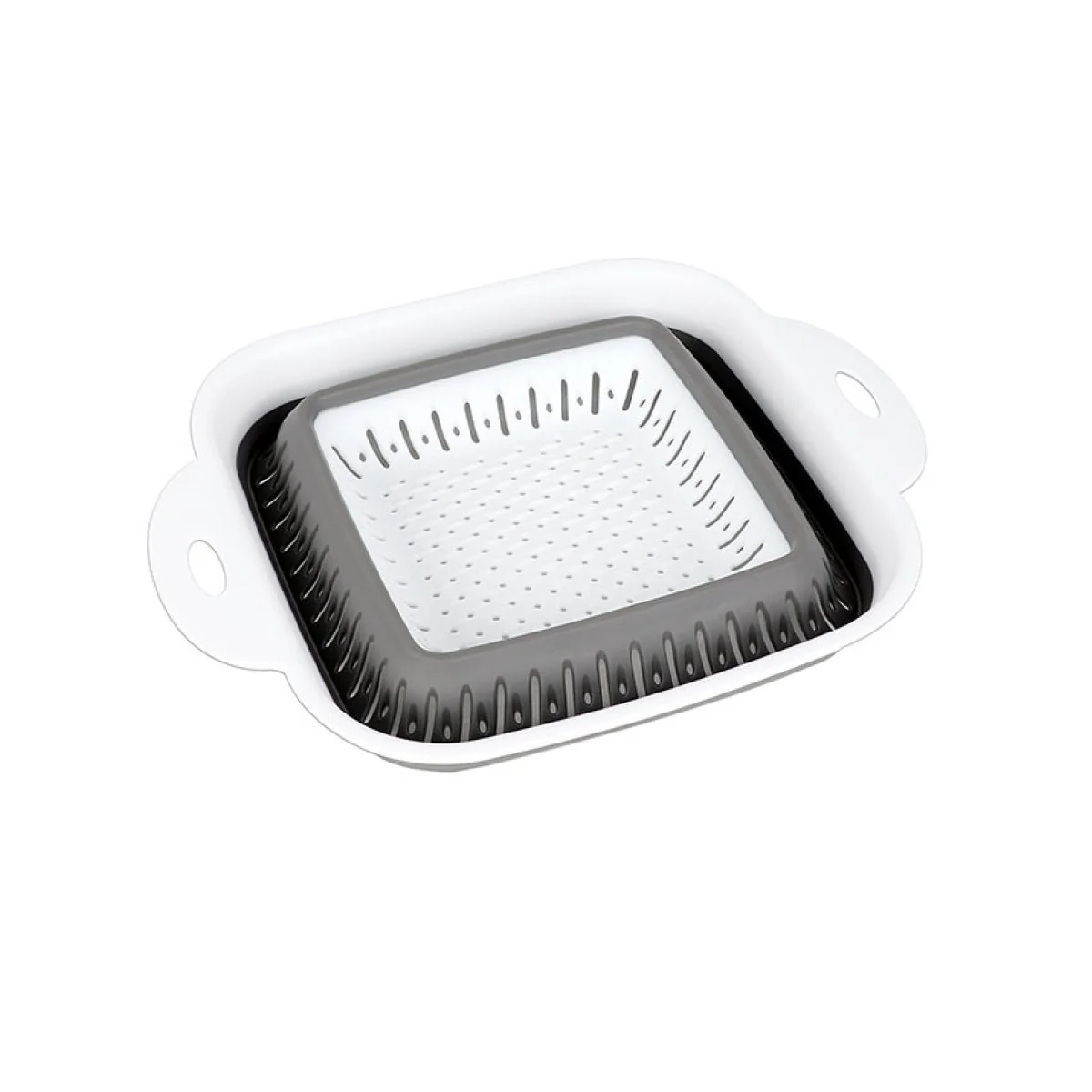 Collapsible Sq Basket White/grey - Image 2
