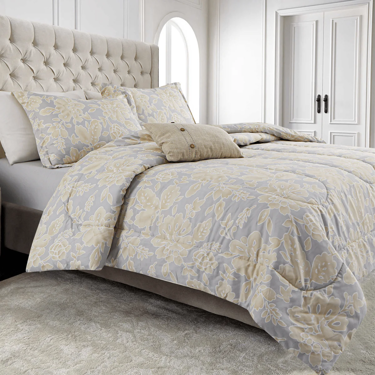 Comforter 4pc Lynn Grey - Image 3