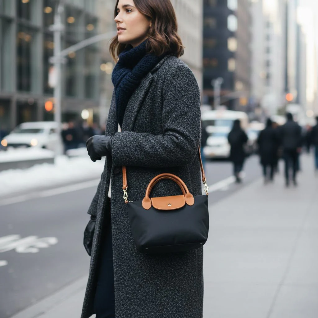Compact Crossbody Bag with Contrast Flap - Image 2