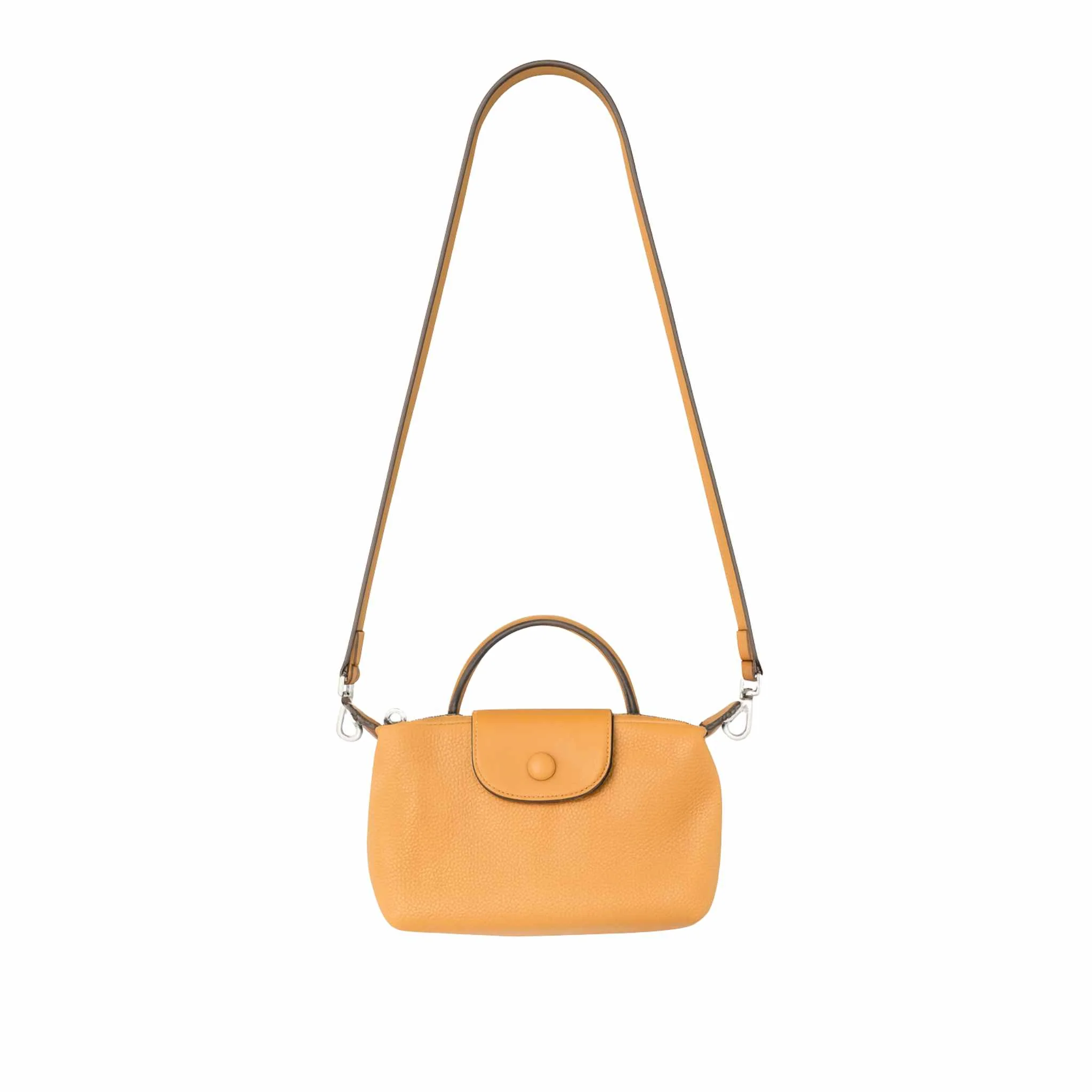 Compact Faux Leather Crossbody Bag