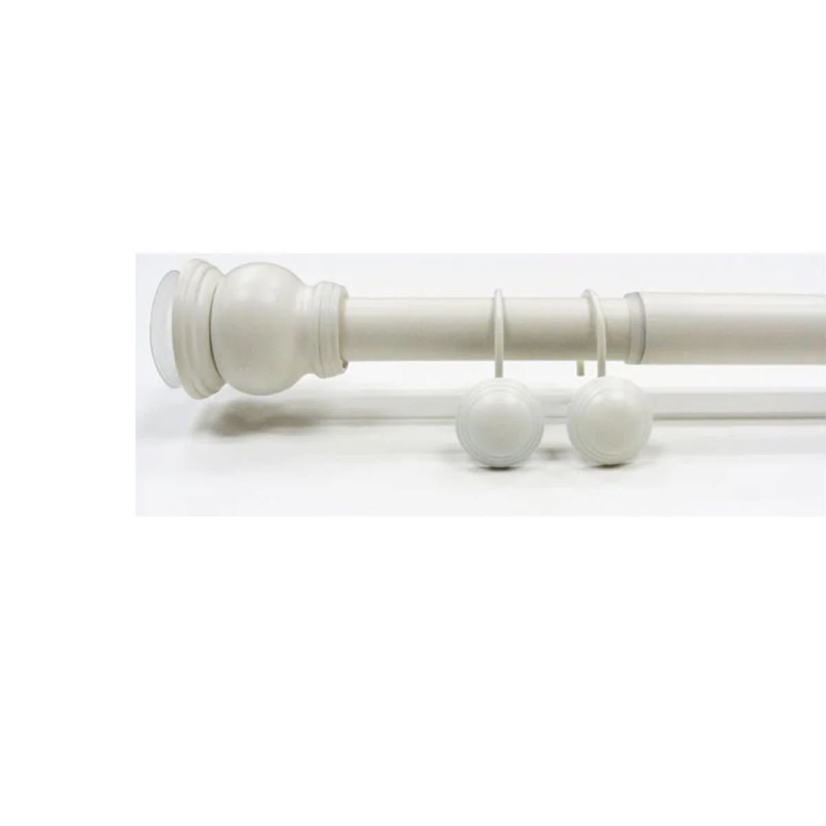 Coral Shower Rod Set 42-72in With decorative Hooks - Image 4