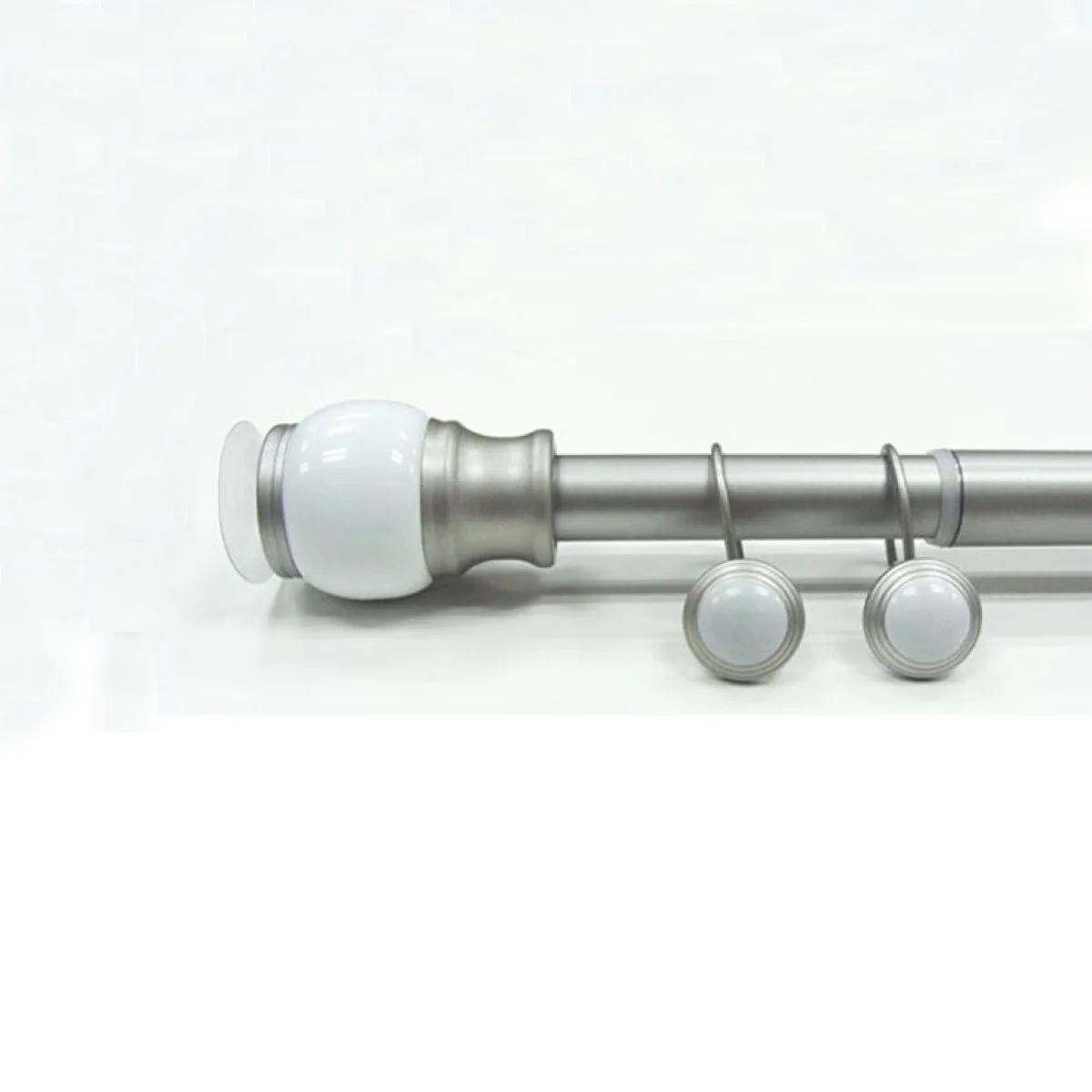 Coral Shower Rod Set 42-72in With decorative Hooks - Image 5