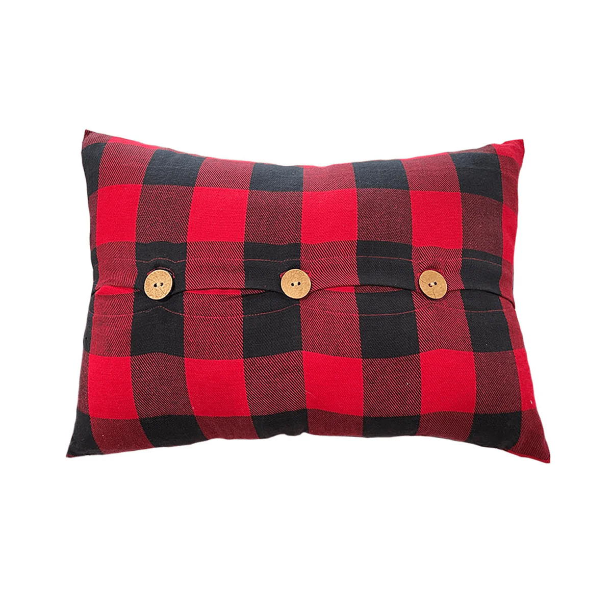 Cushion Lumbar 13x19 Red Buffalo Plaid - Image 2