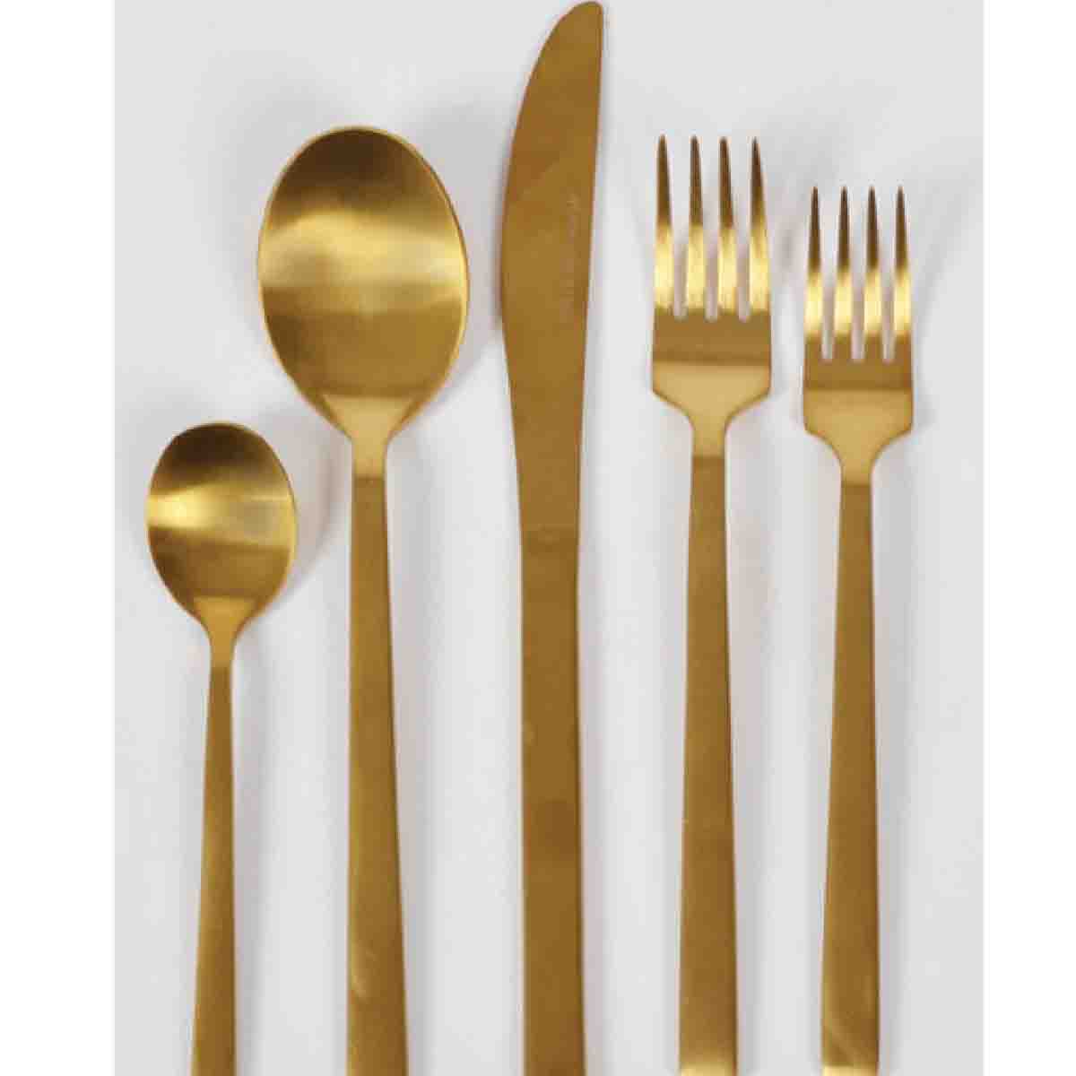 Cutlery 16pcs Gold - Image 2