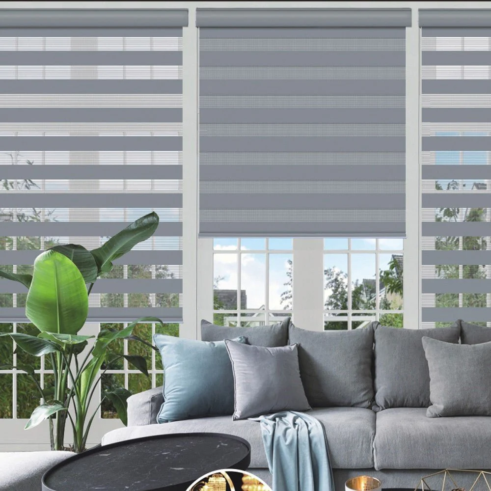 Day & Night - Cordless Grey Roller Blinds - Image 21