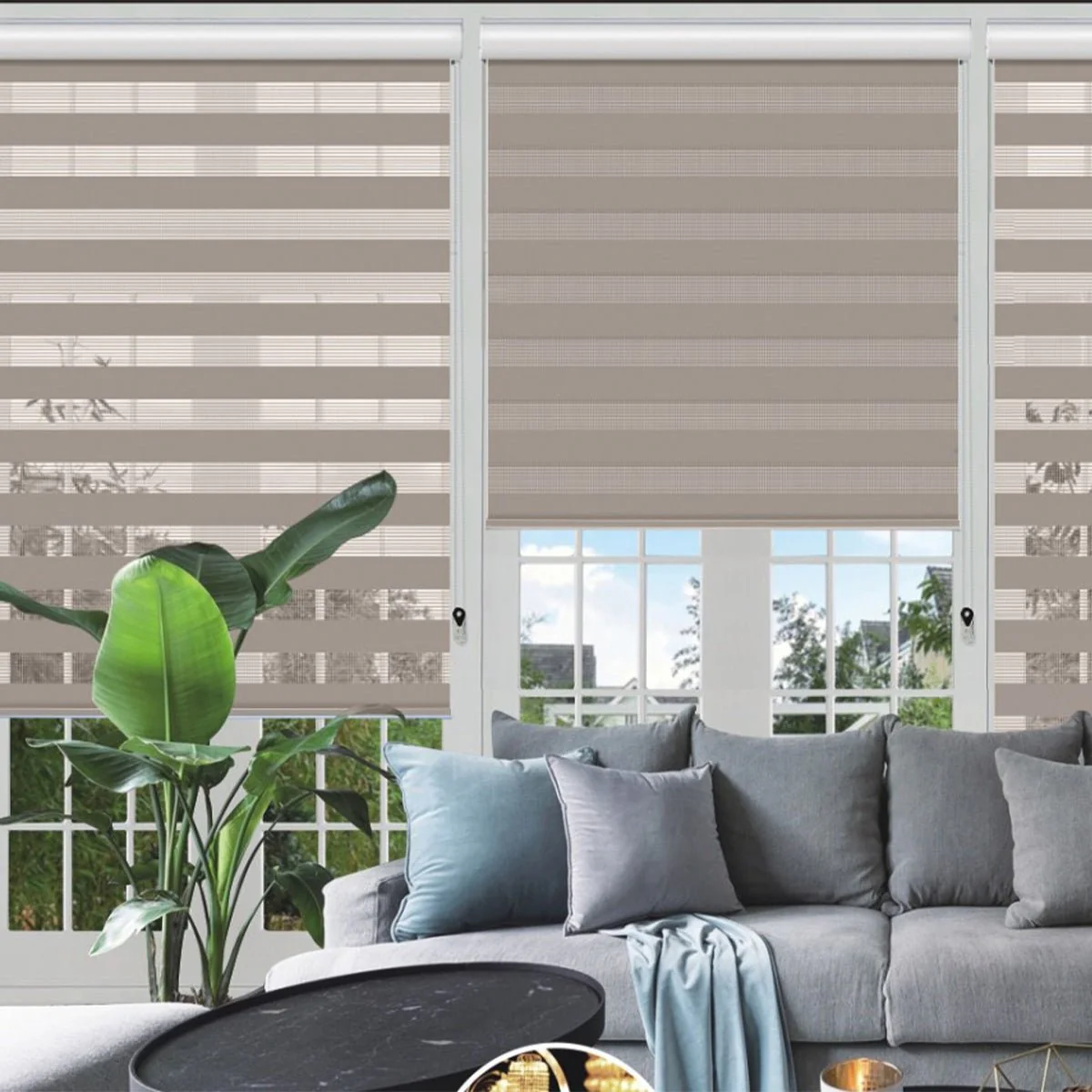 Day & Night - Cordless Roller Blinds | Taupe
