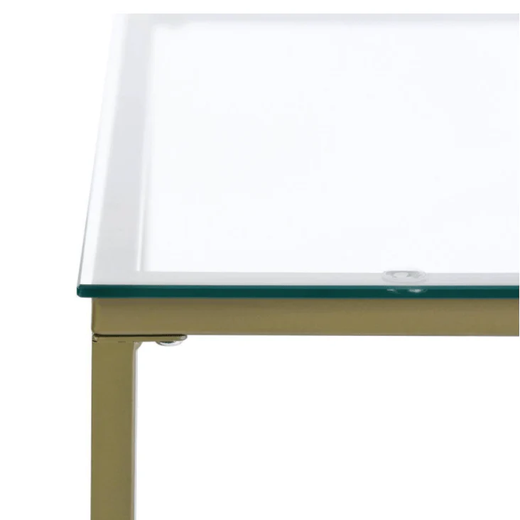 Demaio | 3-Piece Golden Oval Glass Coffee Table - Image 7