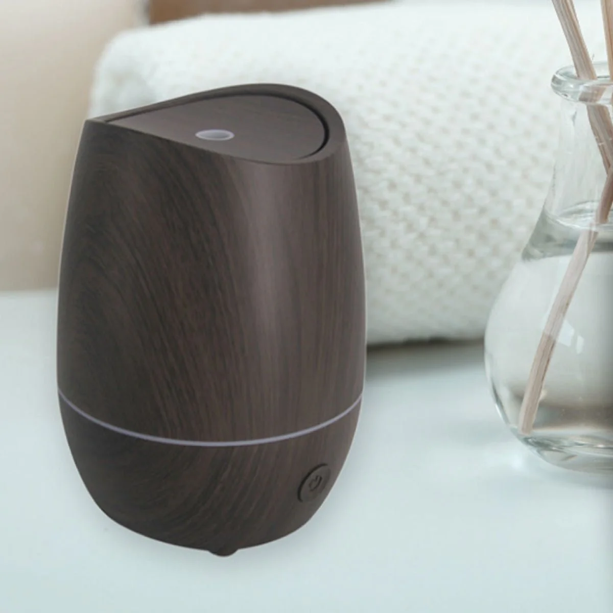 Diffuseur DEL aspect de bois foncé 350 ml