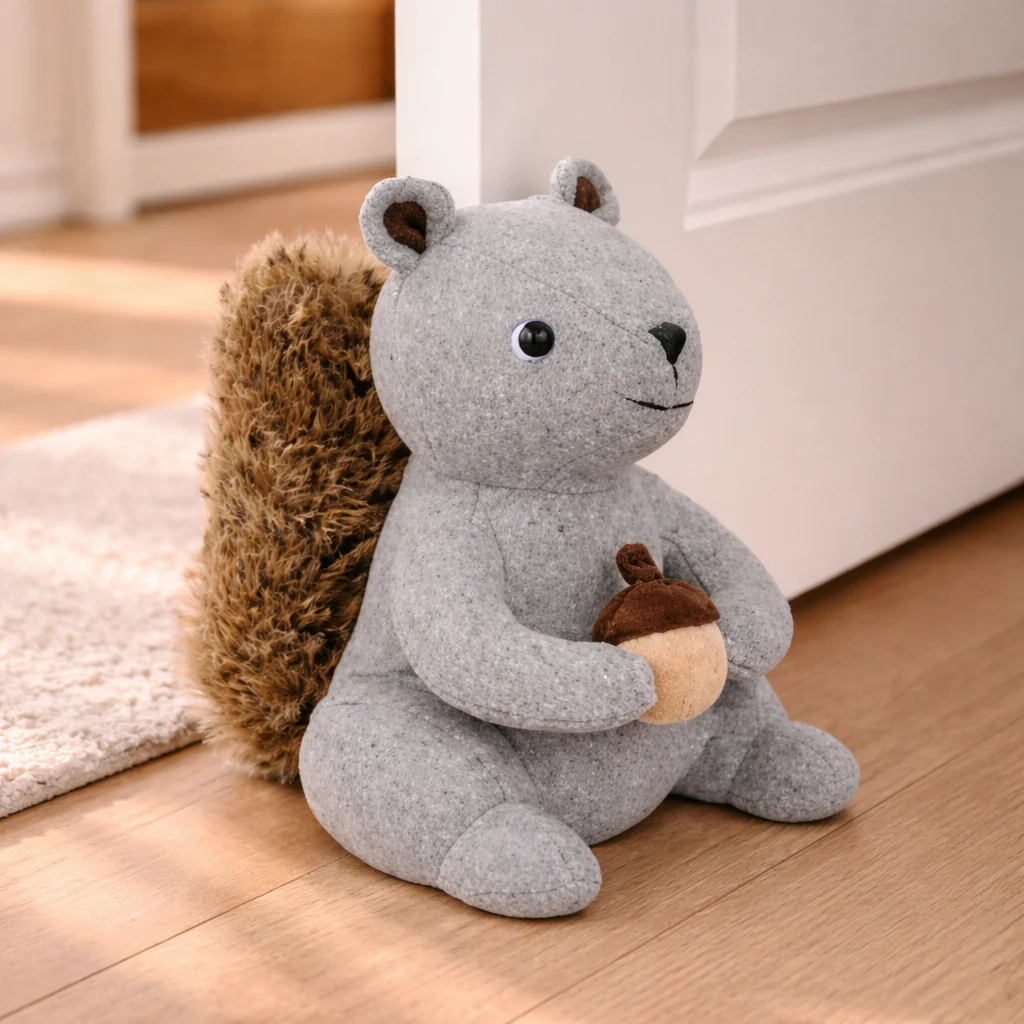 Door Stopper Squirrel Grey Height 10in 14x8x26cm - Image 2